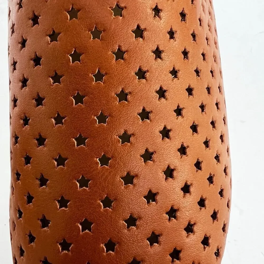 Old Navy Perforated Faux Leather Open Back Shoes, Girls size 1